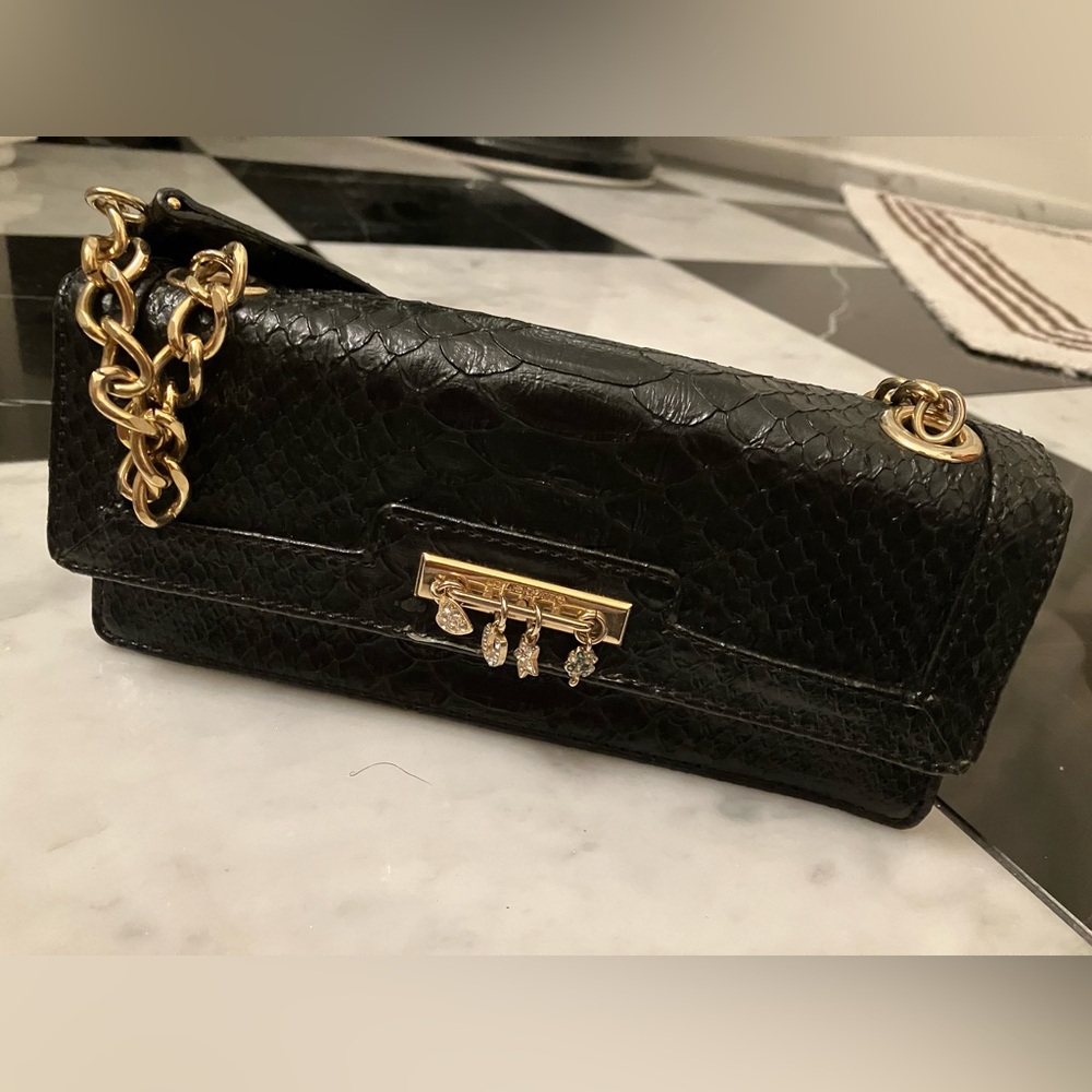 Liz Claiborne Black Crocodile Bag